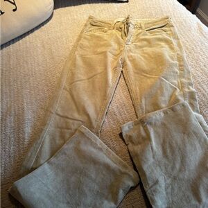 NWOT Pilcro bootcut light green cords.